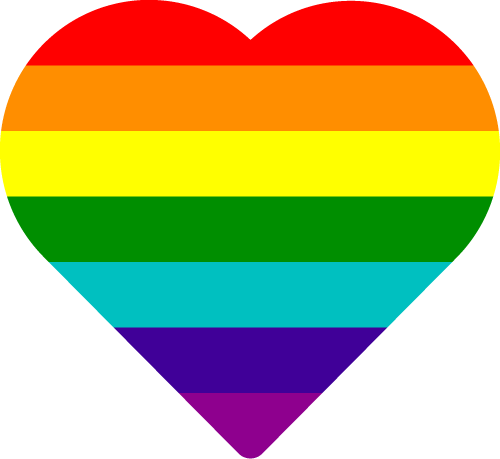 Rainbow heart.