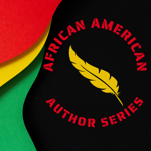 Logo with the words African American Author series and a quill pen