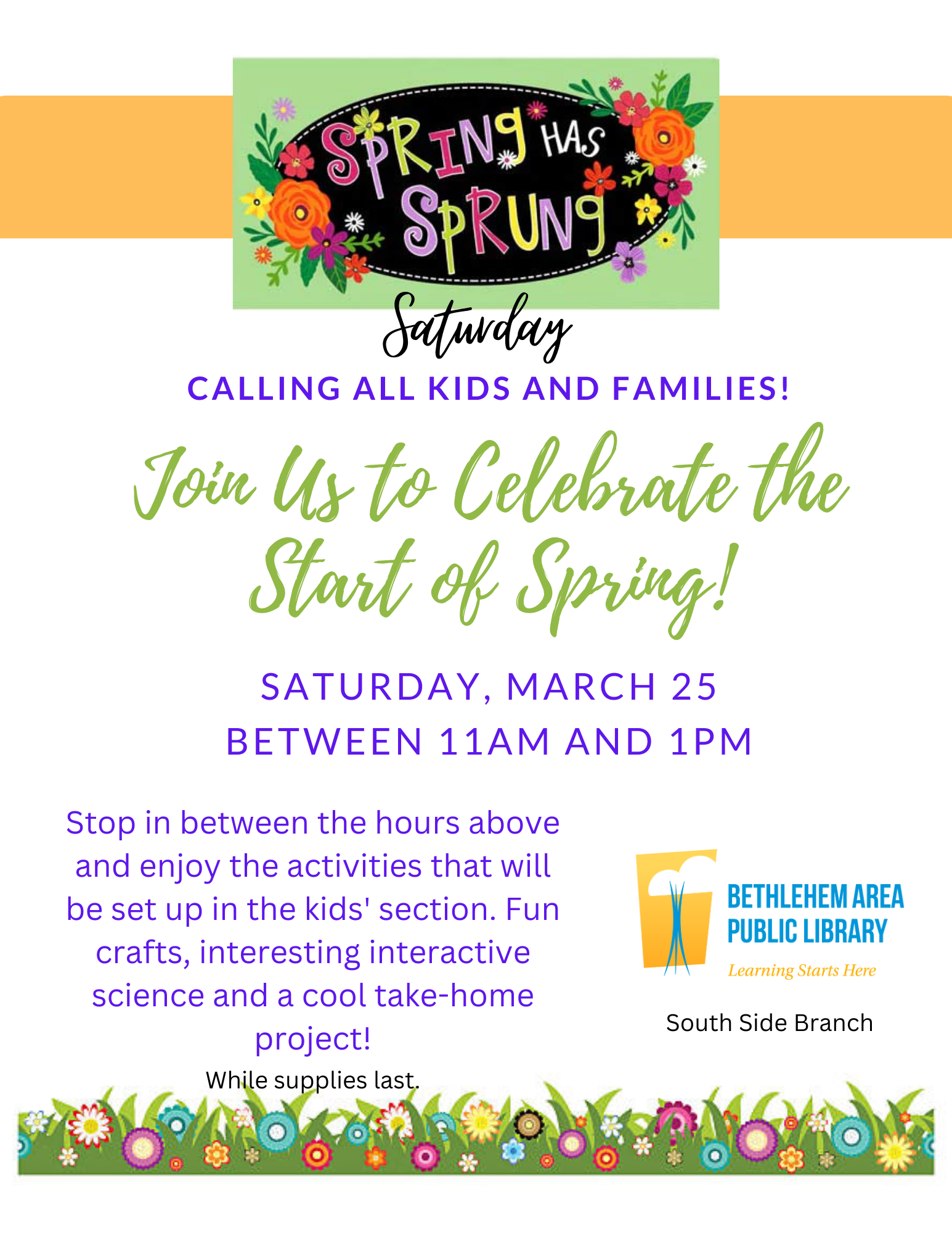 Join us for Spring fun!