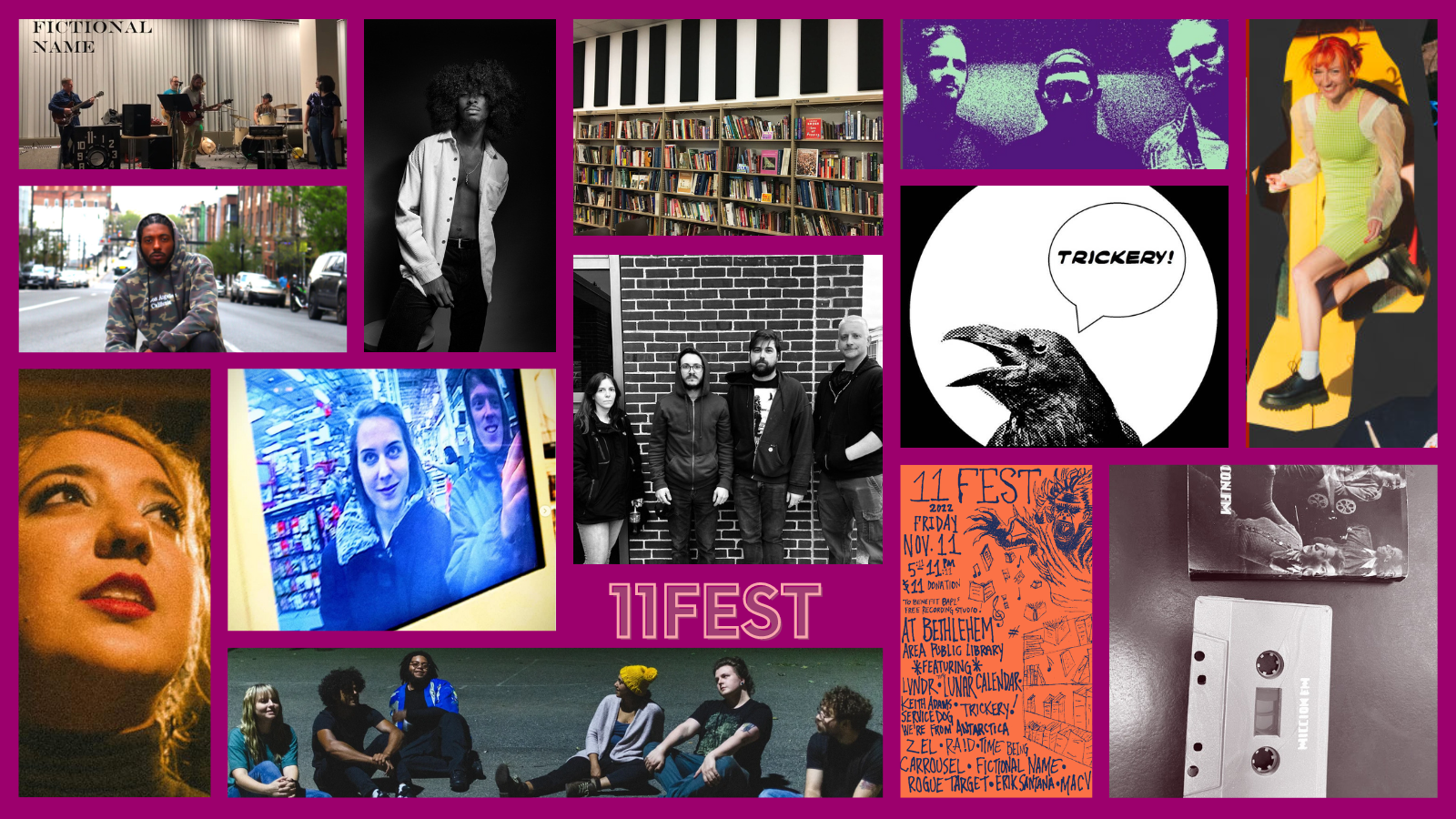 11fest collage showing all the artists