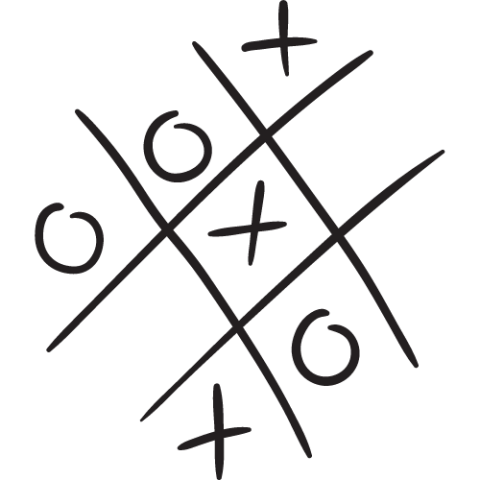 A Tic-Tac-Toe board