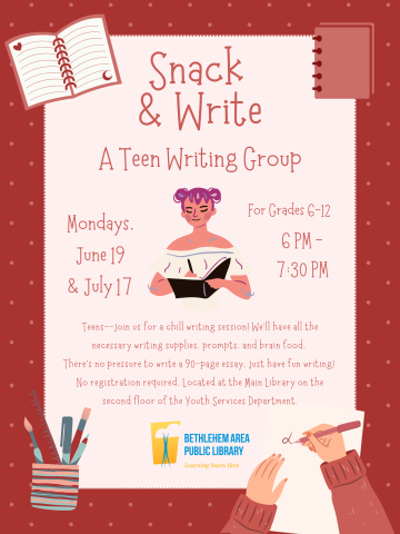 Snack & Write: A Teen Writing Group