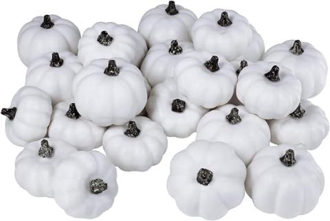 Fake white pumpkins