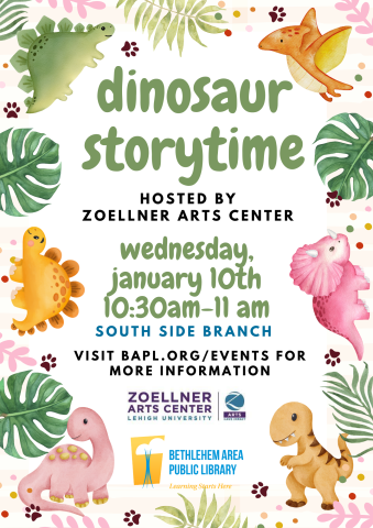 dinosaur storytime flyer