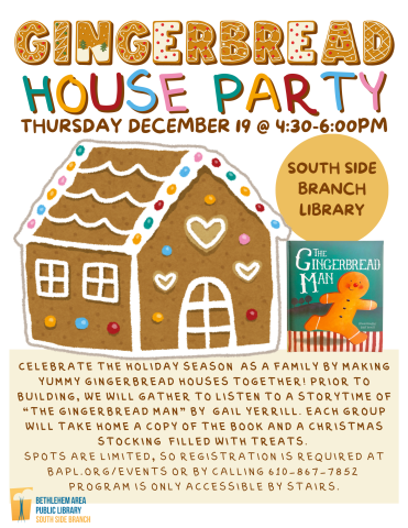 Gingerbread House Party Poster