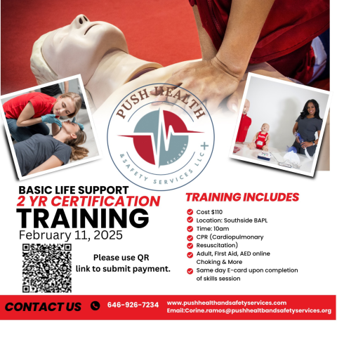 CPR Training 2 year certification poster