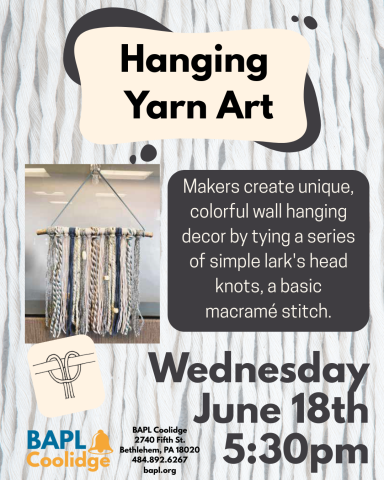 hanging yarn art