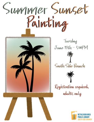 summer sunset painting flyer