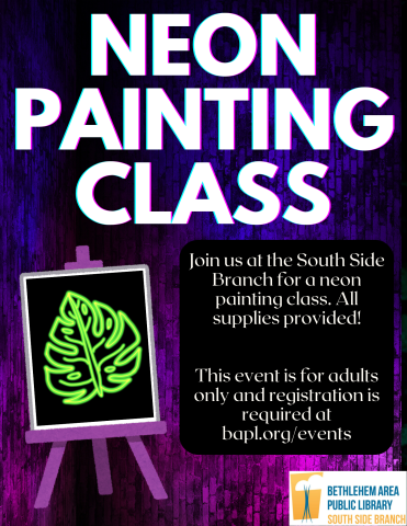 Neon Painting Class Flyer