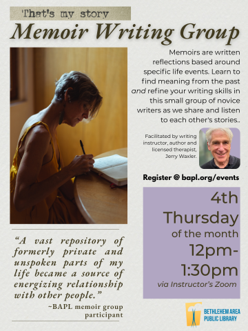 memoir writing group sept 2025