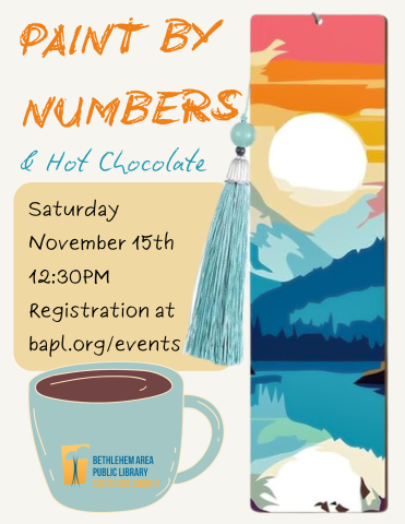 paint by numbers and hot chocolate