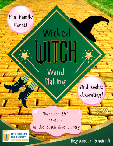 Wicked Witch wand making and cookie decorating