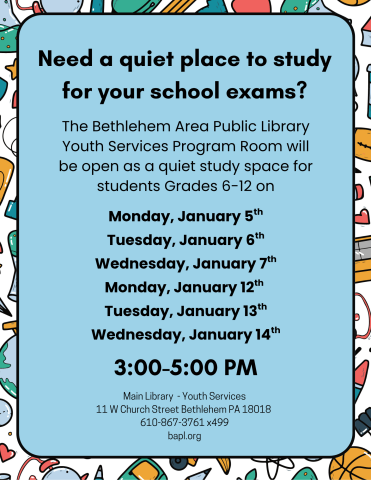 Quiet Study 5, 6, 7, 12, 13, 14