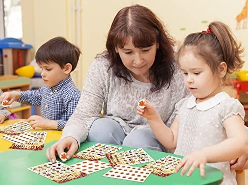 Family playing bingo