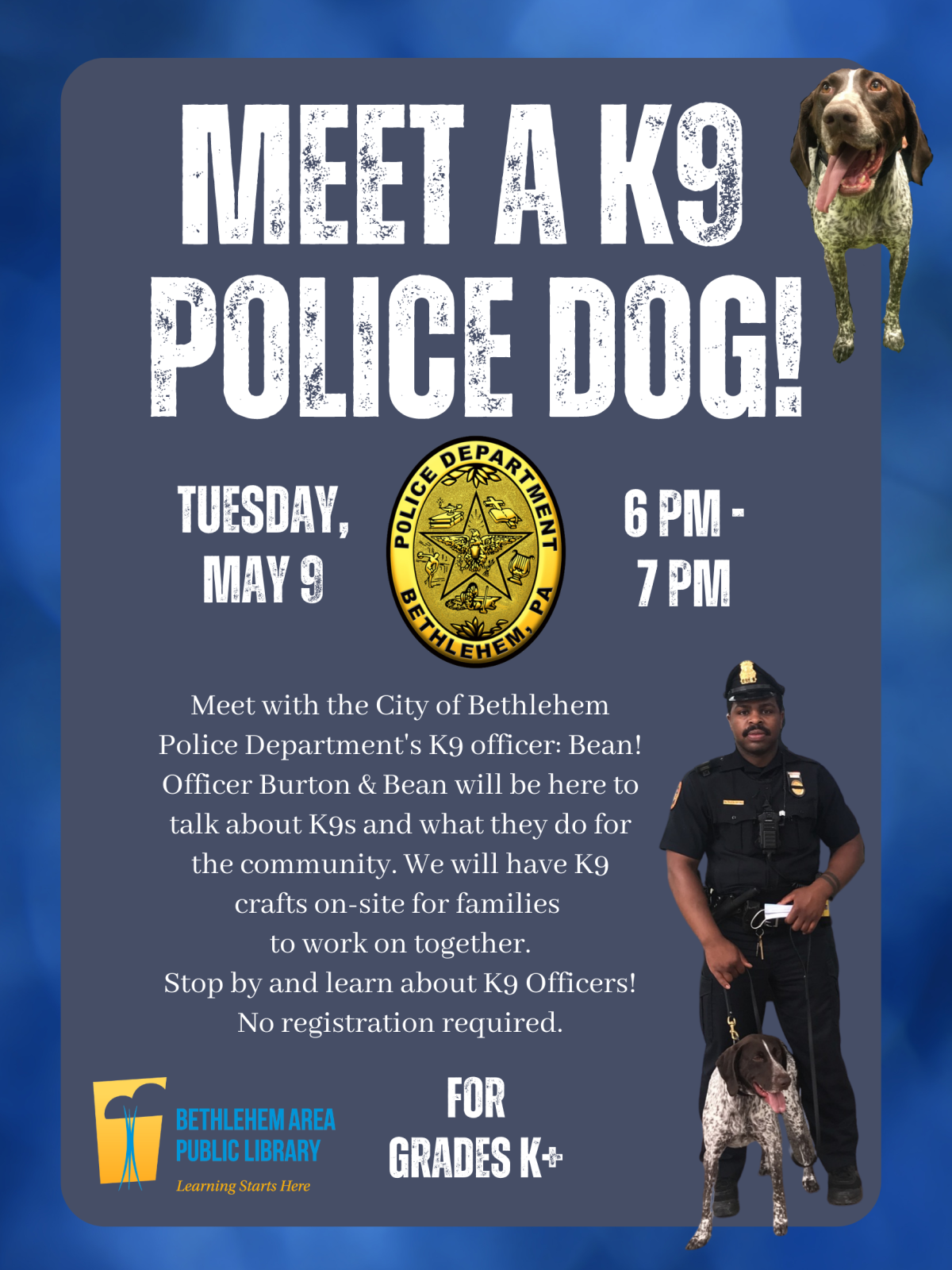 Officers Burton & Bean highlighted on the poster ad