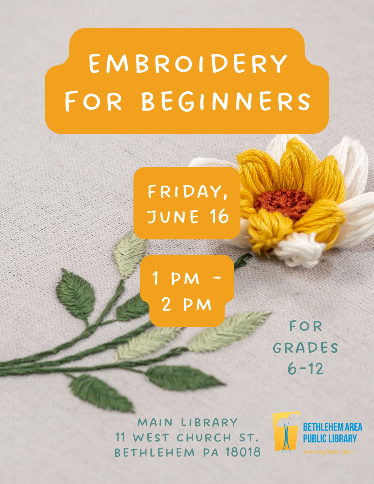 Embroidery for Beginners