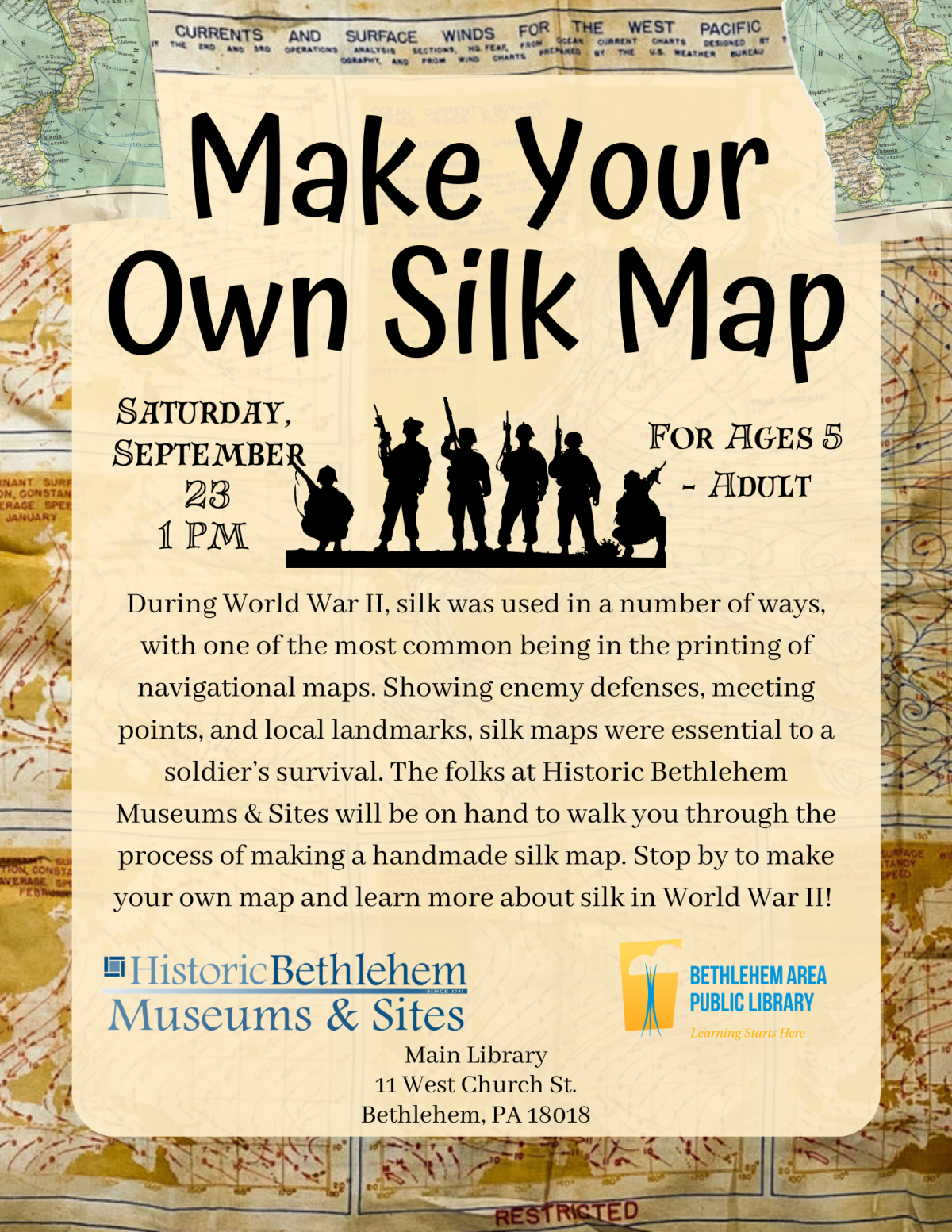 Make your own silk map with historic bethlehem