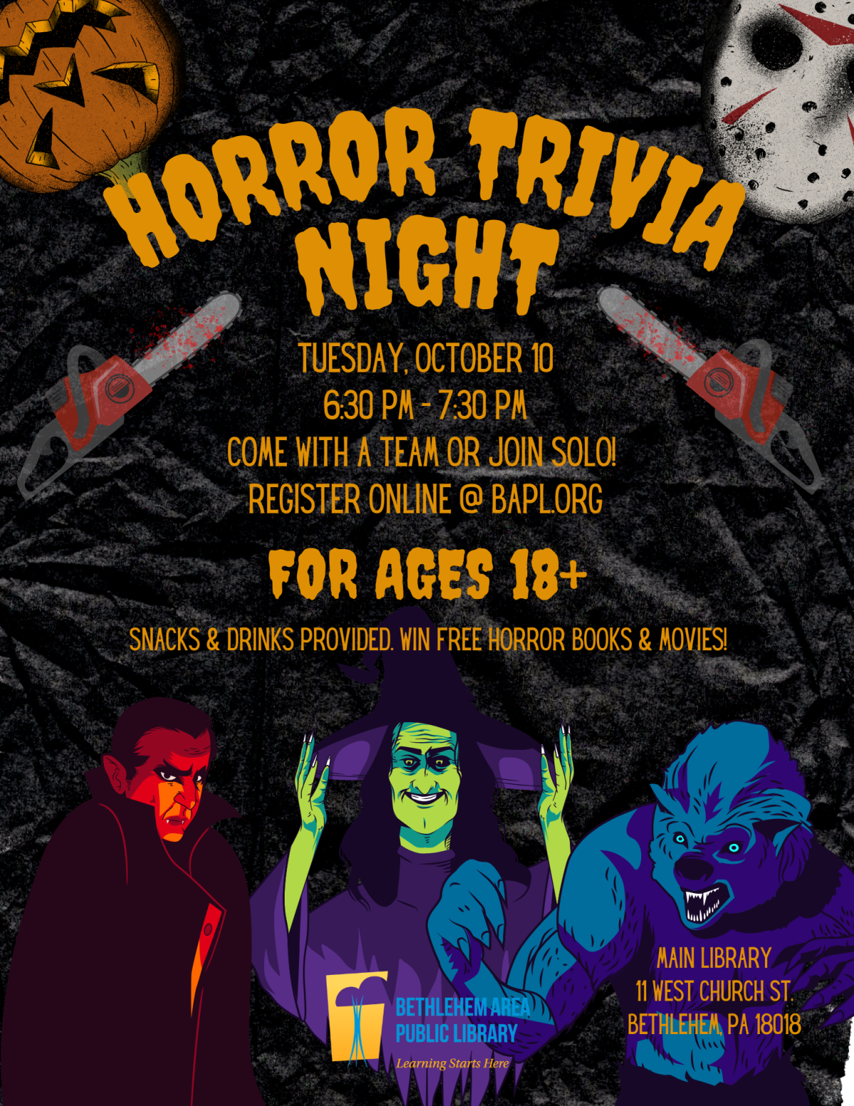 Horror trivia night