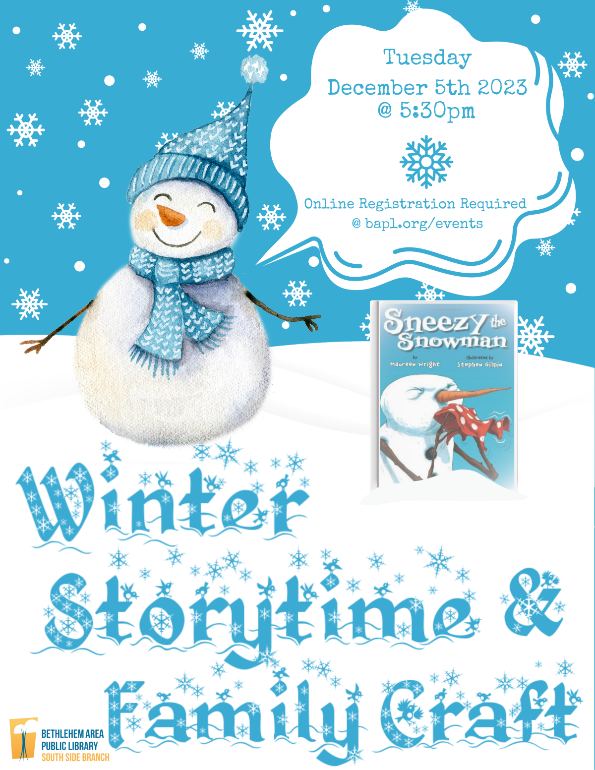 Winter Storytime and Family Craft