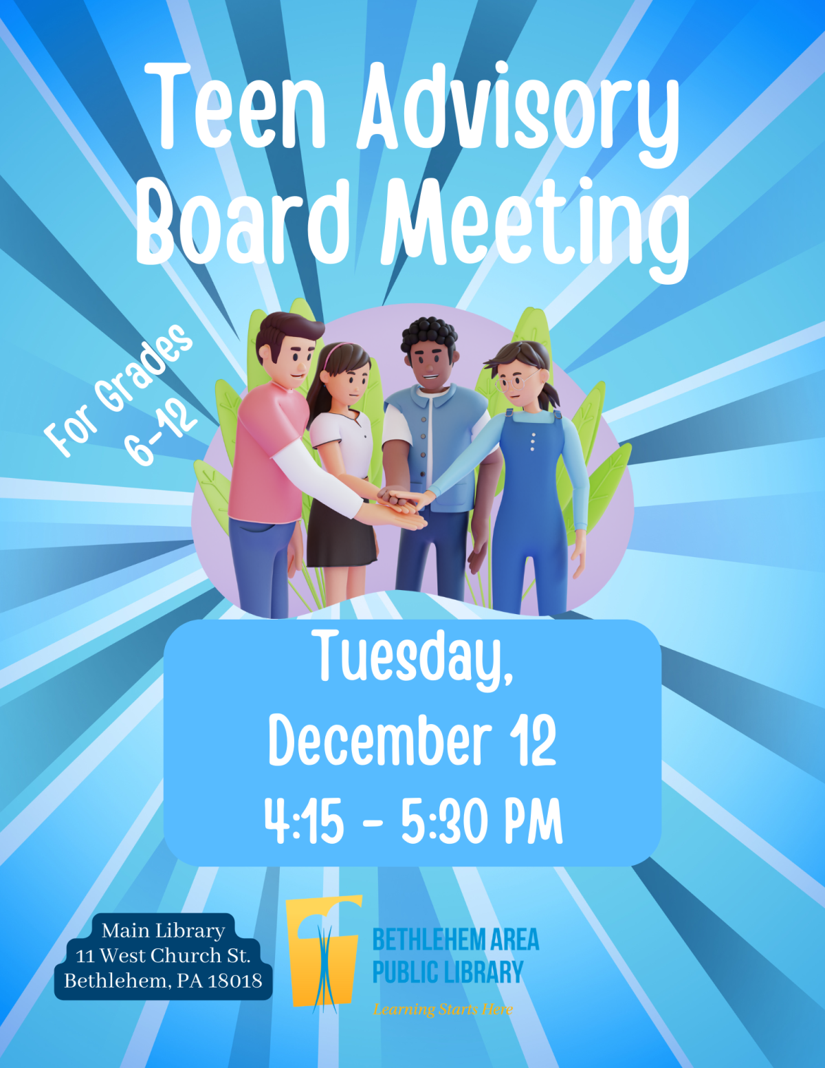 Teen Advisory Board Meeting