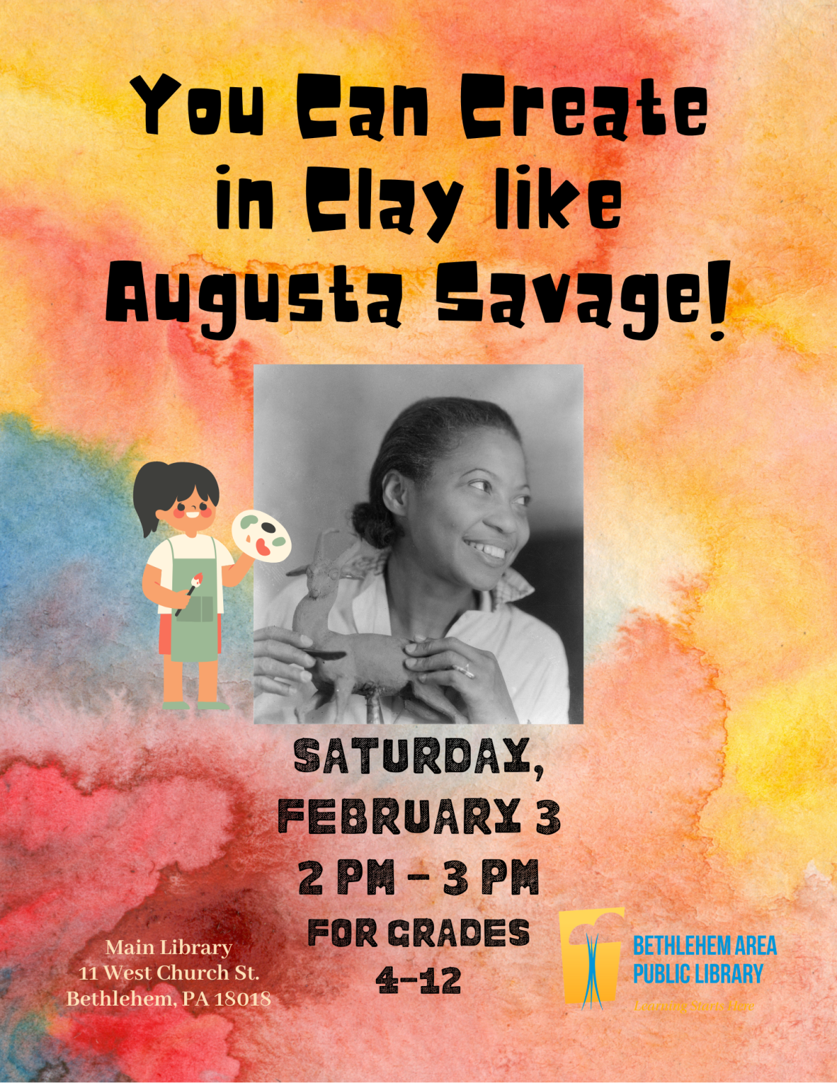 You Can Create in Clay like Augusta Savage