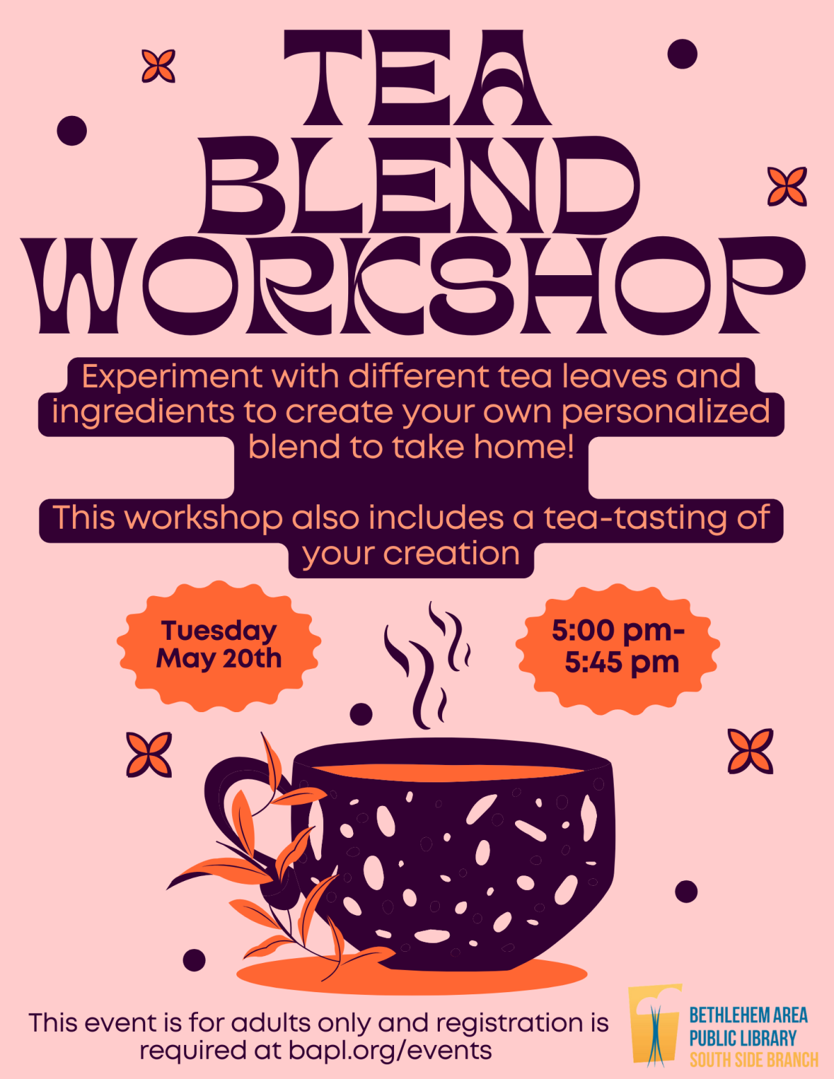 Tea Blend Workshop Flyer