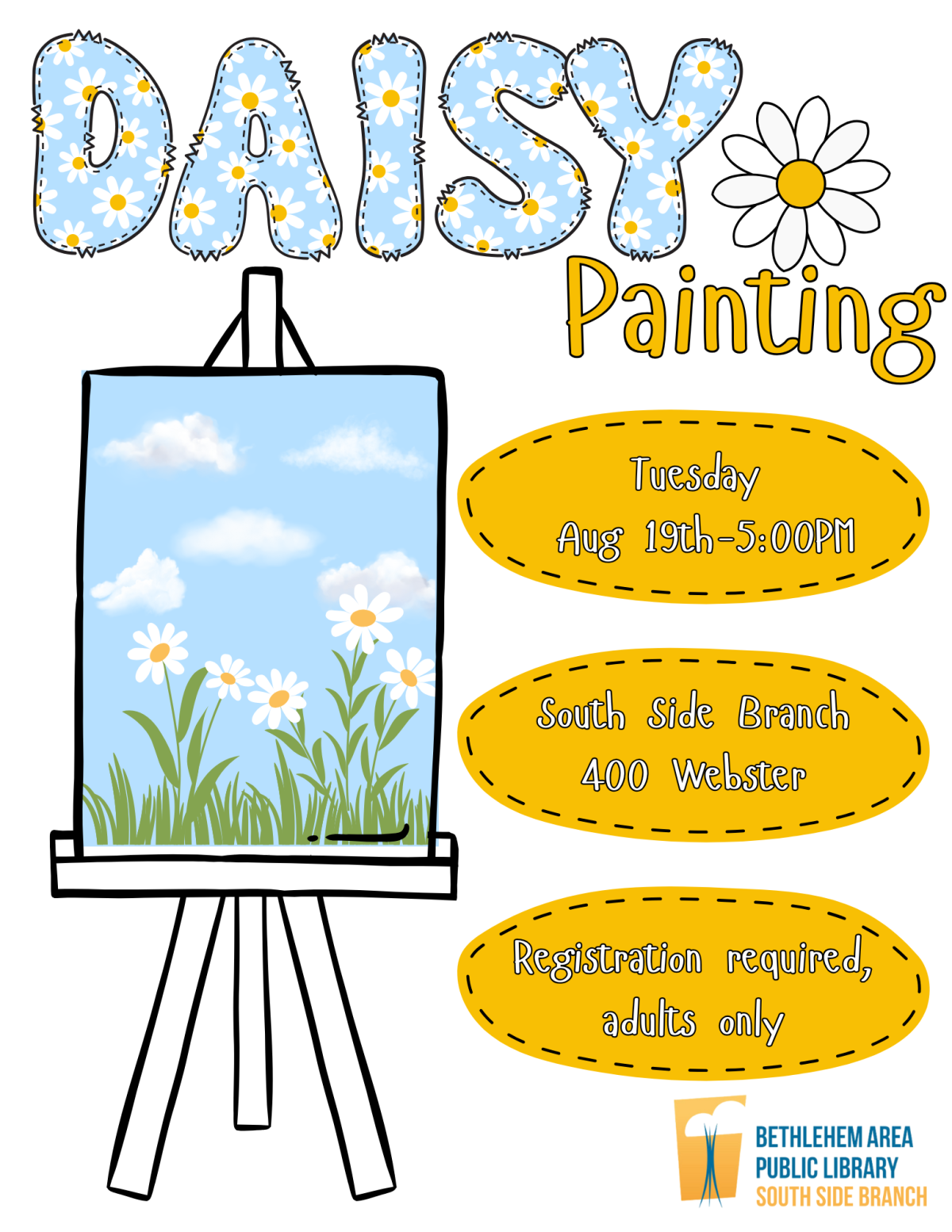 Daisy painting flyer