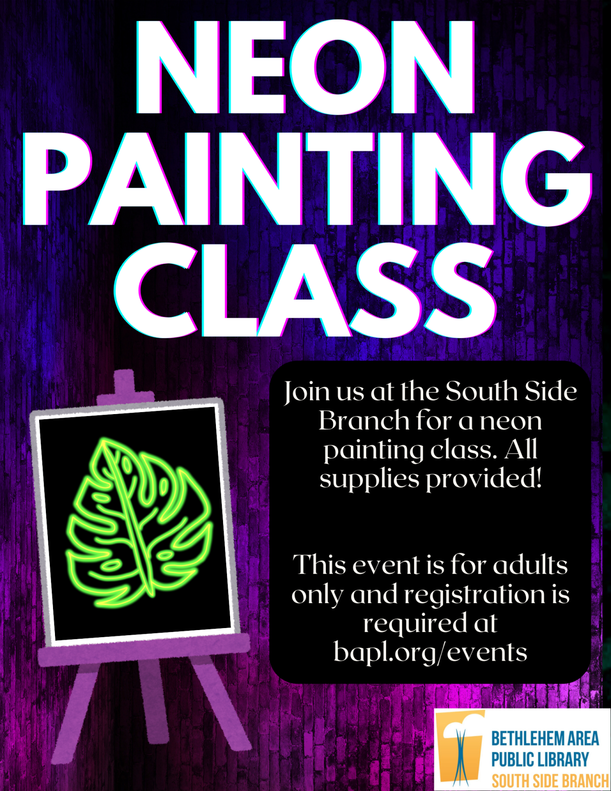 Neon Painting Class Flyer