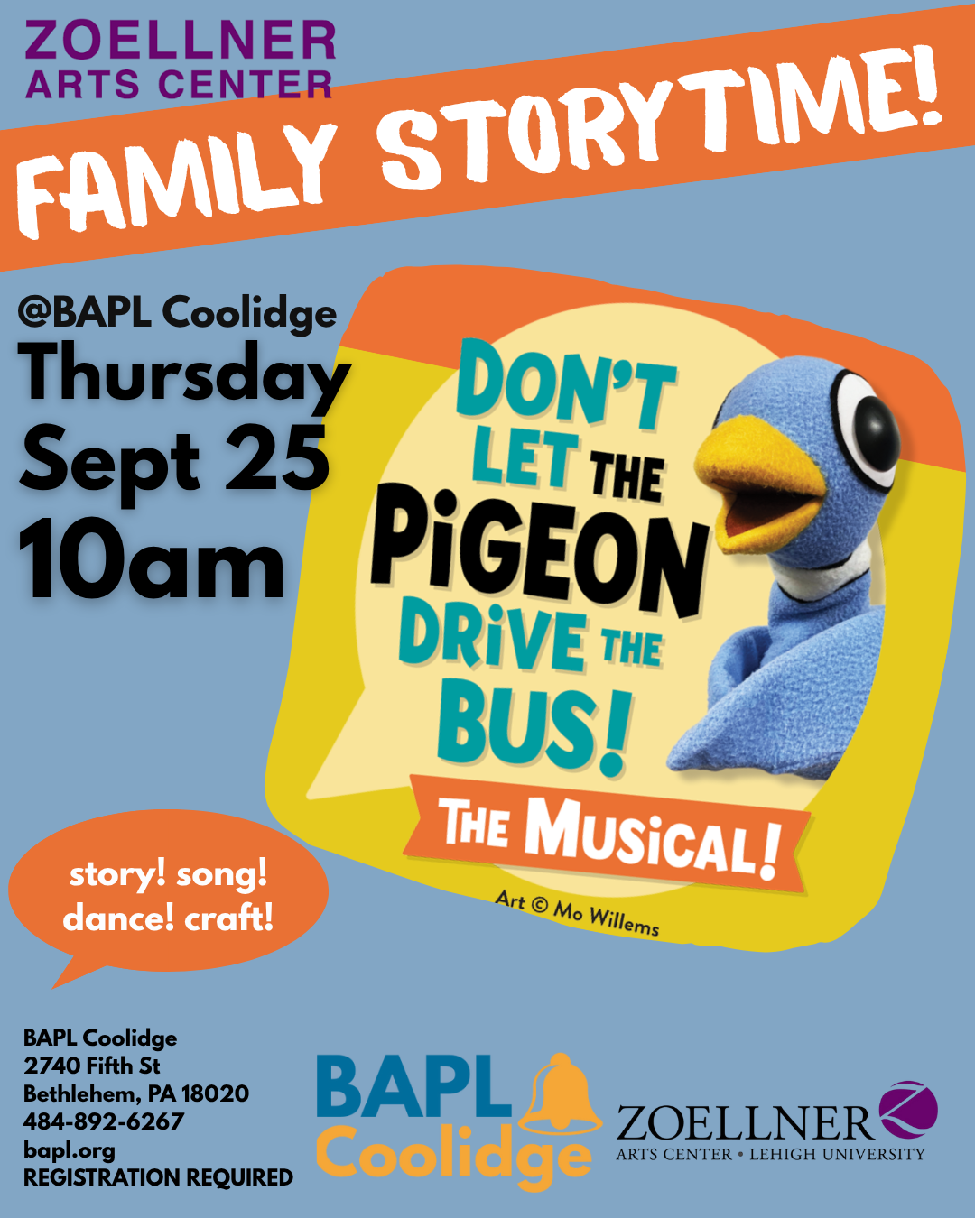 don't let the pigeon drive the bus storytime