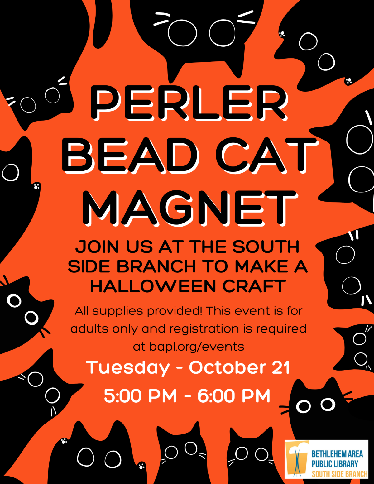 PERLER BEAD CAT MAGNET POSTER