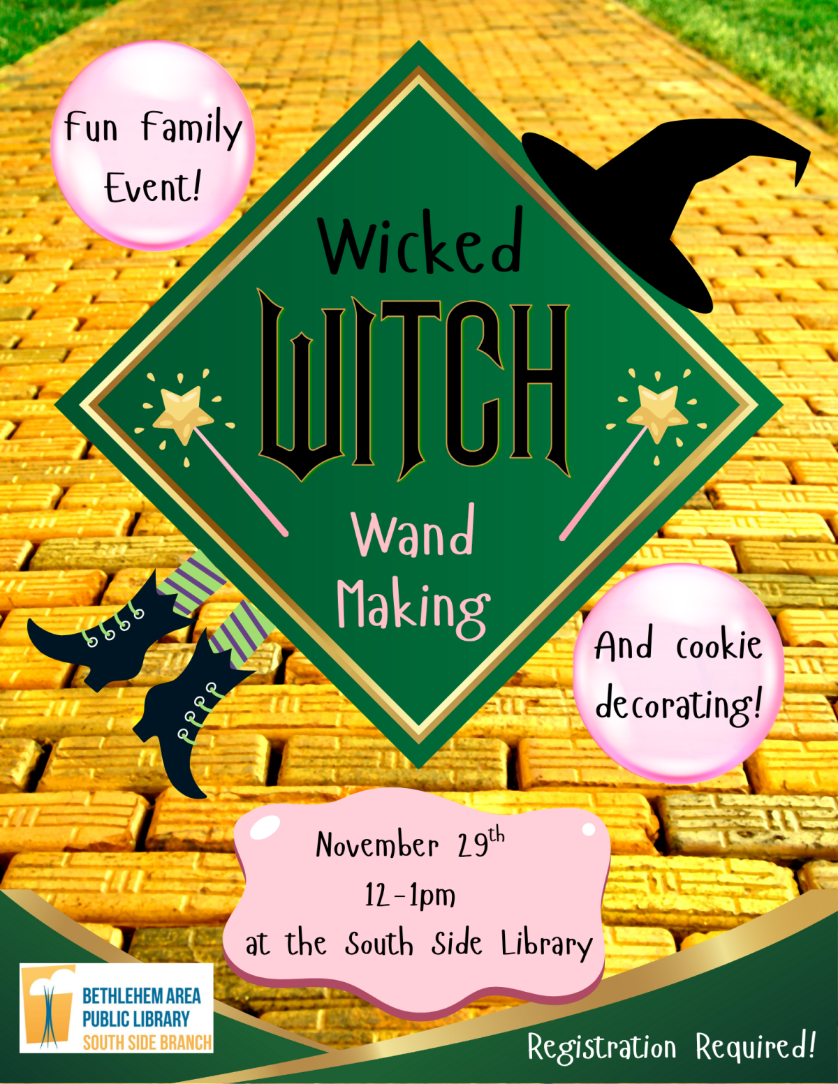 Wicked Witch wand making and cookie decorating